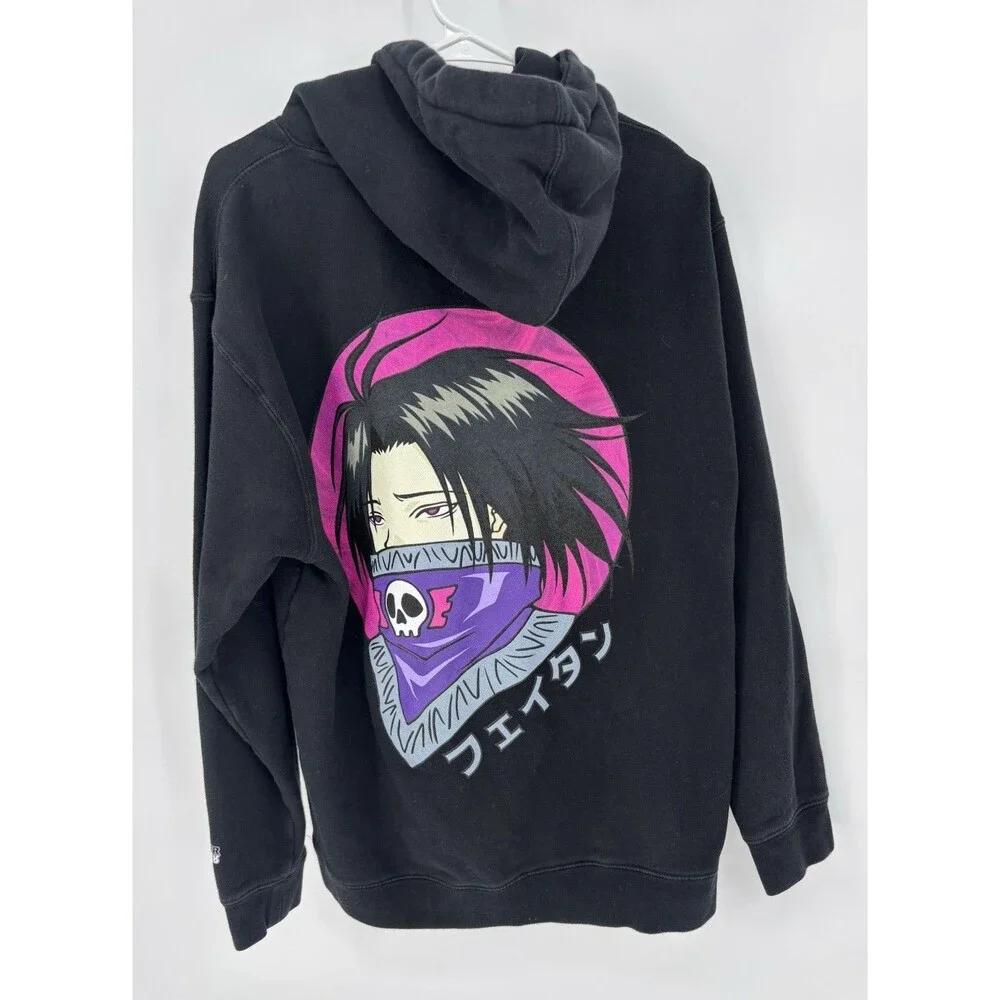 Rare Official Hunter X Hunter Hypland Feitan Graphic Black Hoodie Unisex Size M
